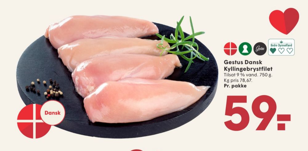 Gestus, Kyllingebrystfilet