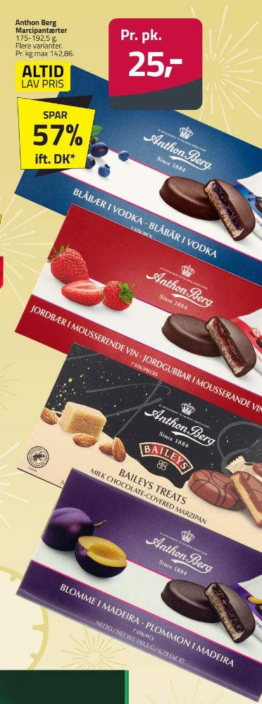 Anthon Berg, Marcipantærter Blomme i Madeira