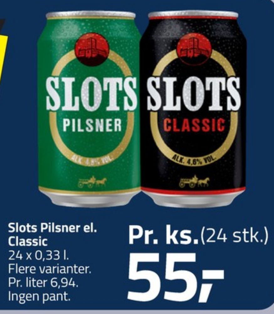 Slots Classic, Øl 24 pk.
