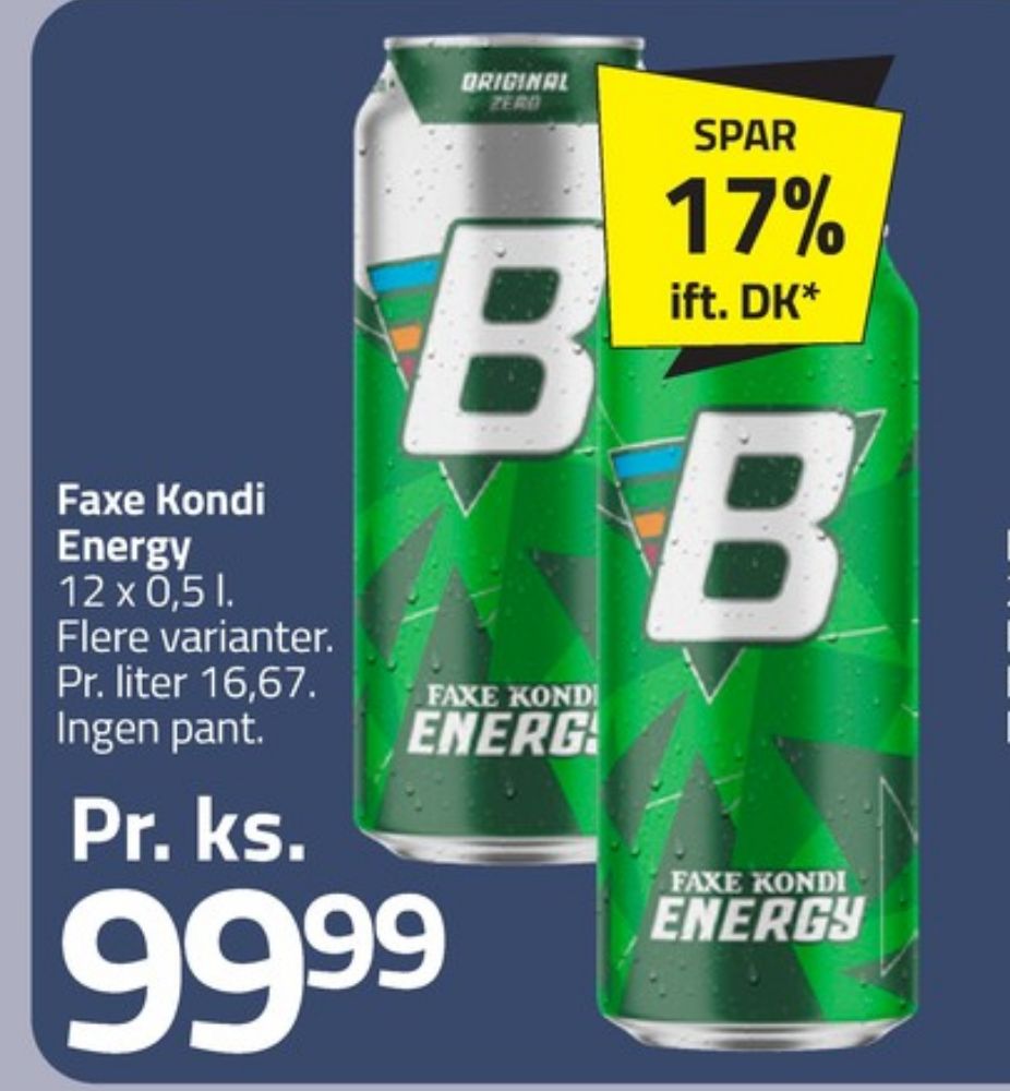 Faxe Kondi Booster , Energidrik 12 pk.