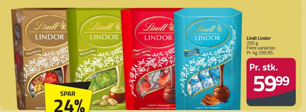 Lindt Lindor, Chokoladekugler Salted Caramel
