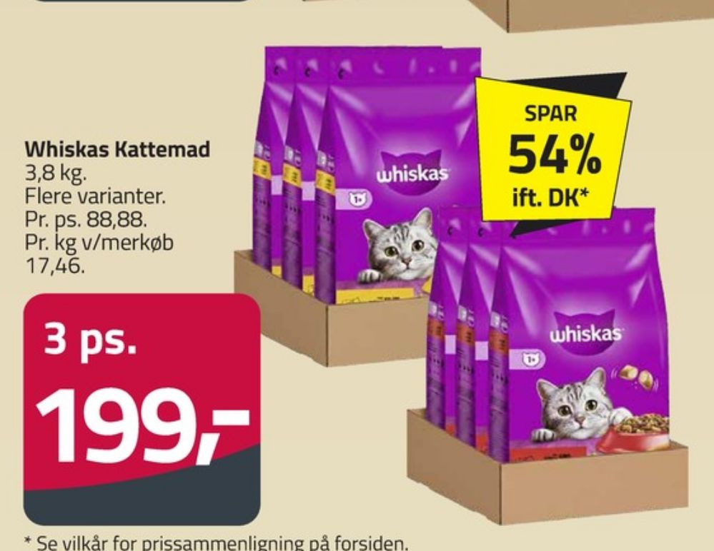 Whiskas, Kattefoder
