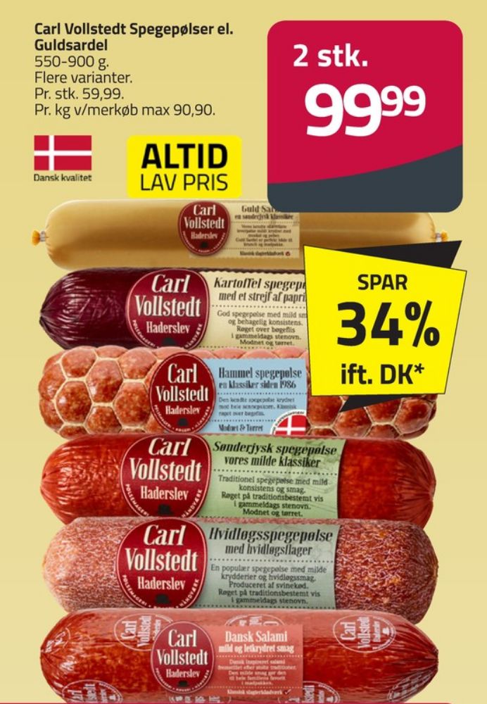 Carl Vollstedt's Eftf., Spegepølse Hammel