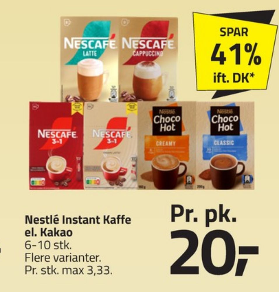 Nescafe 3in1 Creamy Latte, Instant Kaffe
