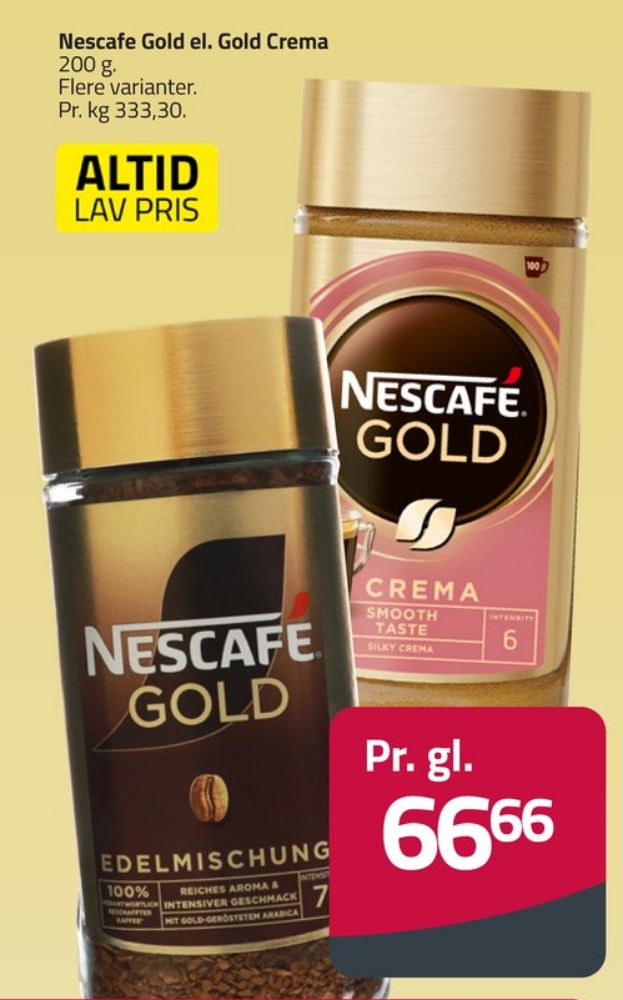 Nescafe Gold Crema, Instant Kaffe