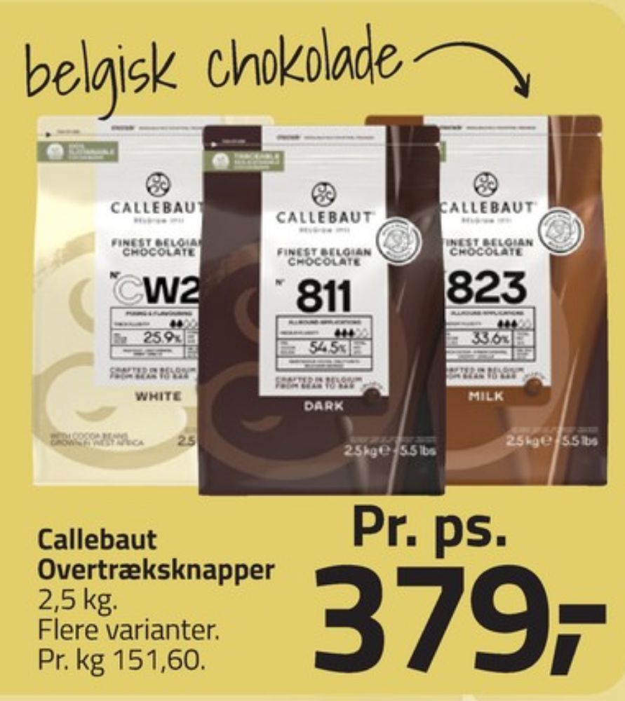 Callebaut, Overtrækschokolade W2