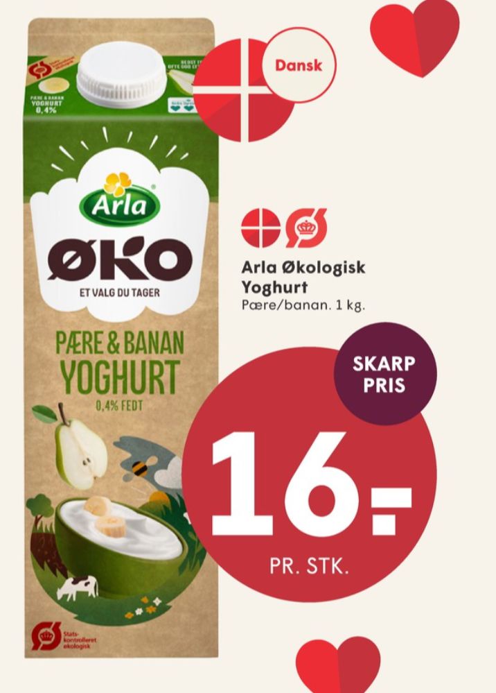 Arla, Pære & Banan Yoghurt 