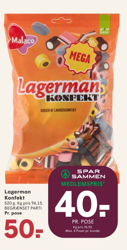 Malaco Lagerman Konfekt, Lakridskonfekt