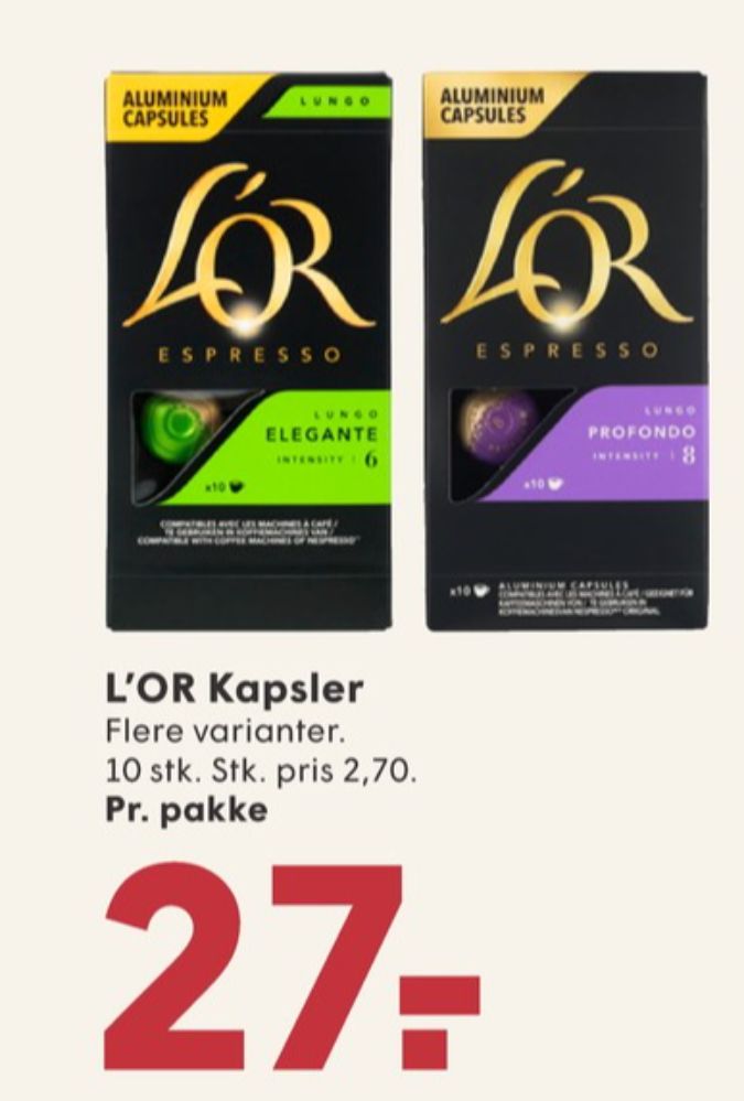 LOR Espresso Lungo Profondo, Kaffekapsler
