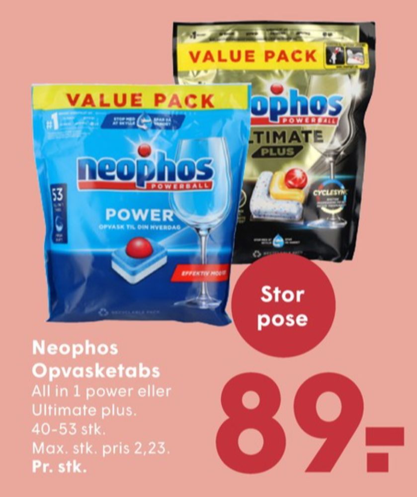 Neophos, Maskinopvask-tabs