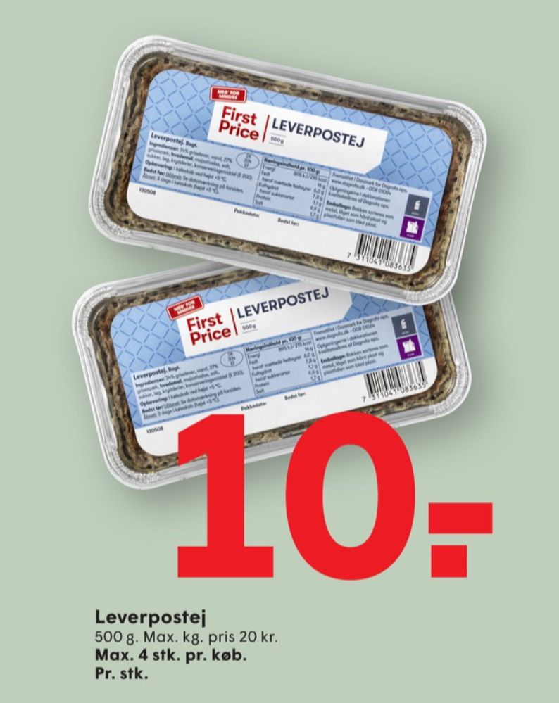 First Price, Leverpostej