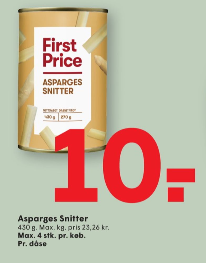 First Price, Asparges