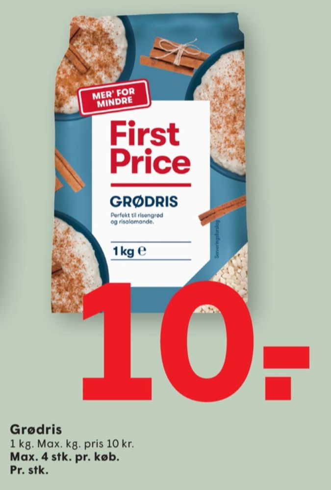 First Price, Grødris