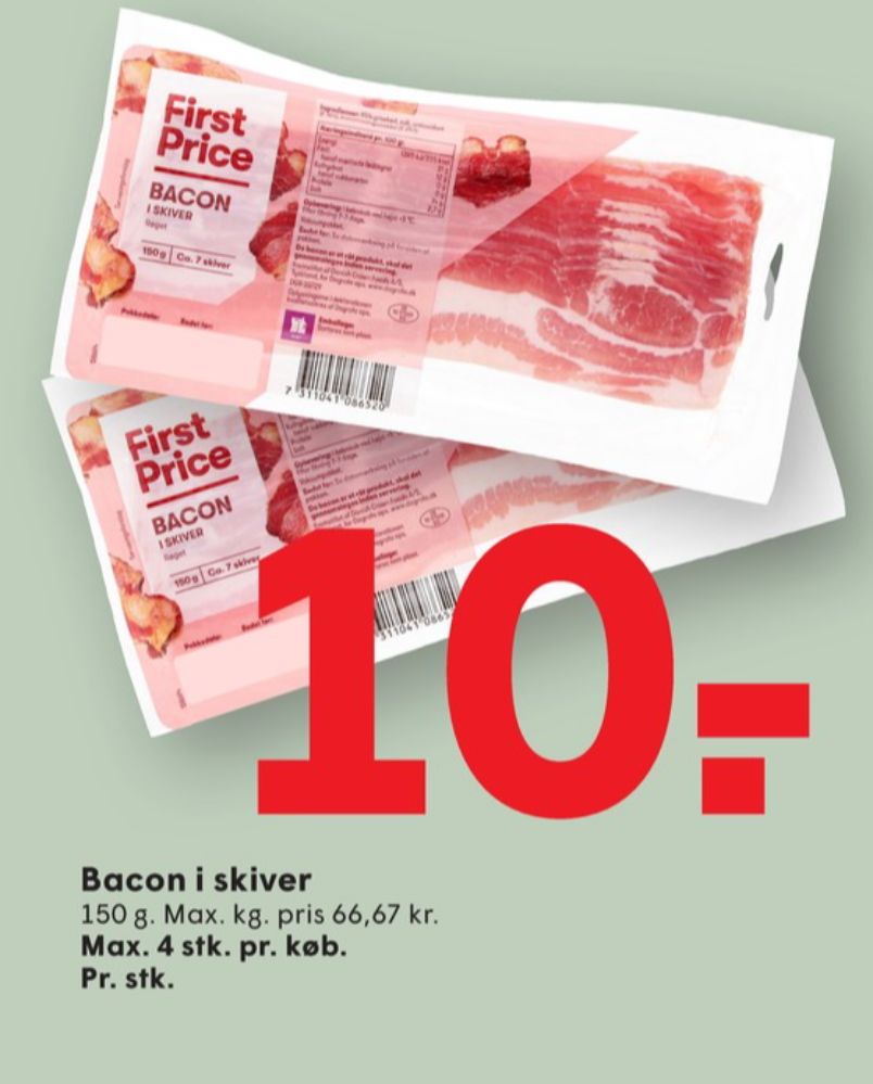 First Price, Baconskiver