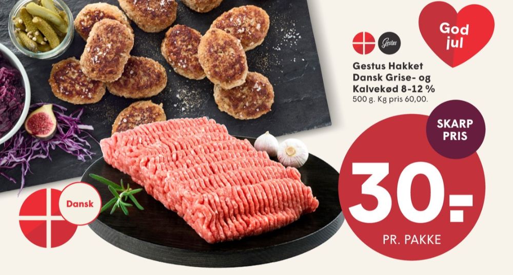 Gestus, Hakket kalv og grisekød 8-12%