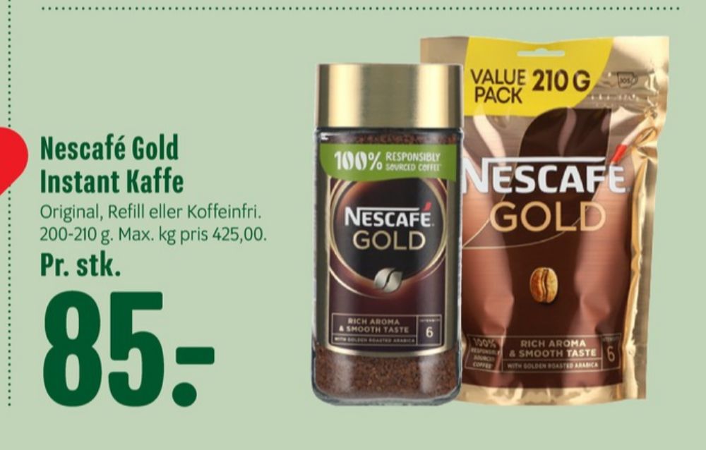 Nescafe Gold, Instant Kaffe