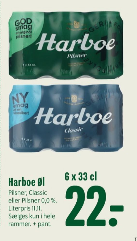 Harboe Pilsner, Øl 6 pk.