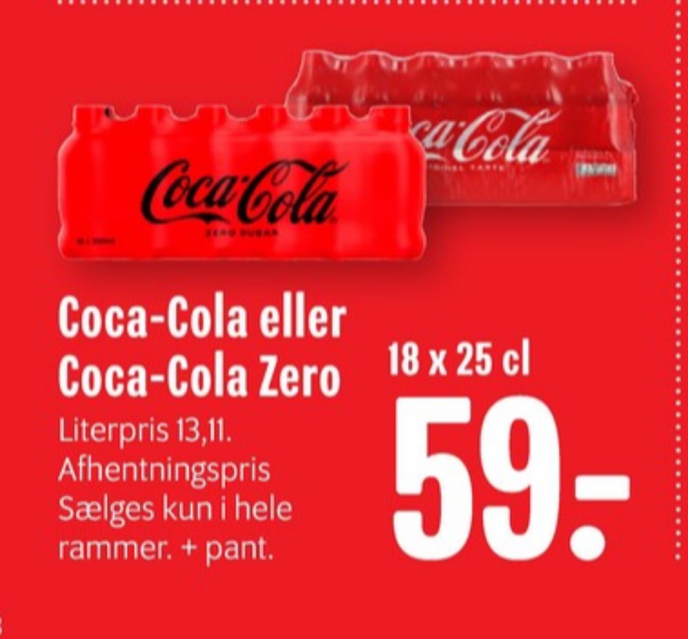 Coca Cola Zero, Cola 18 pk.