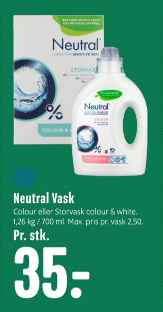 Neutral, Vaskepulver