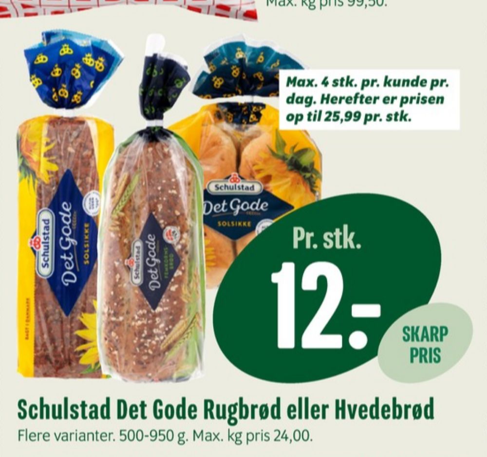 Schulstad Det Gode, Solsikkerugbrød