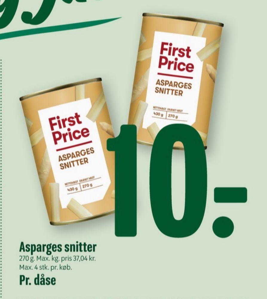 First Price, Asparges