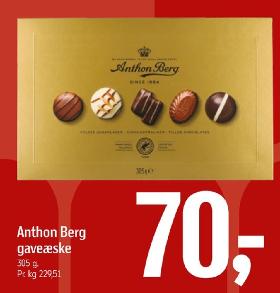 Anthon Berg Guldæske, Dessertchokolade
