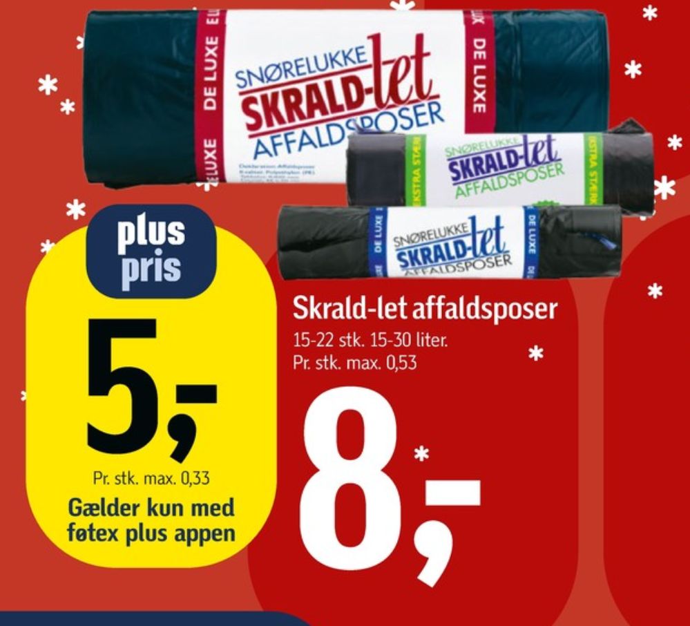 Skrald-let, Affaldsposer