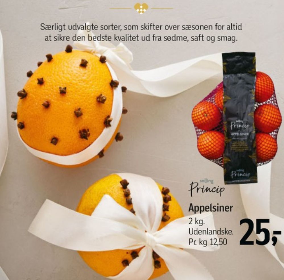 Salling Princip, Appelsiner