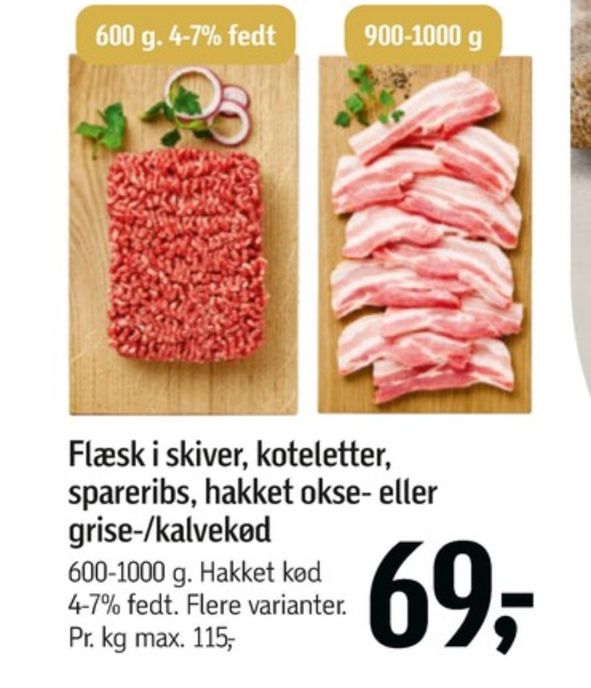 Hakket oksekød 4-7%