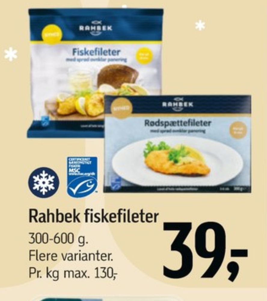 Rahbek, Fiskefileter