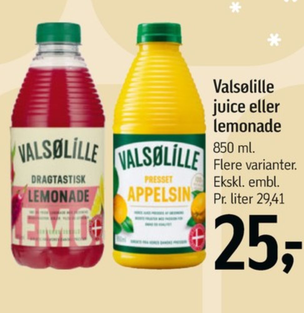 Valsølille, Appelsinjuice