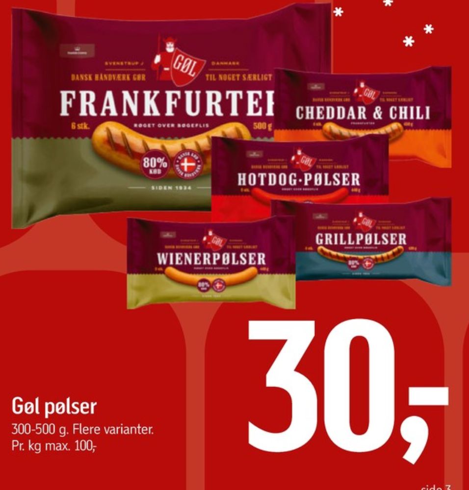 Gøl, Wienerpølser