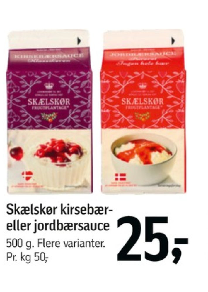 Skælskør Frugtplantage, Jordbærsauce