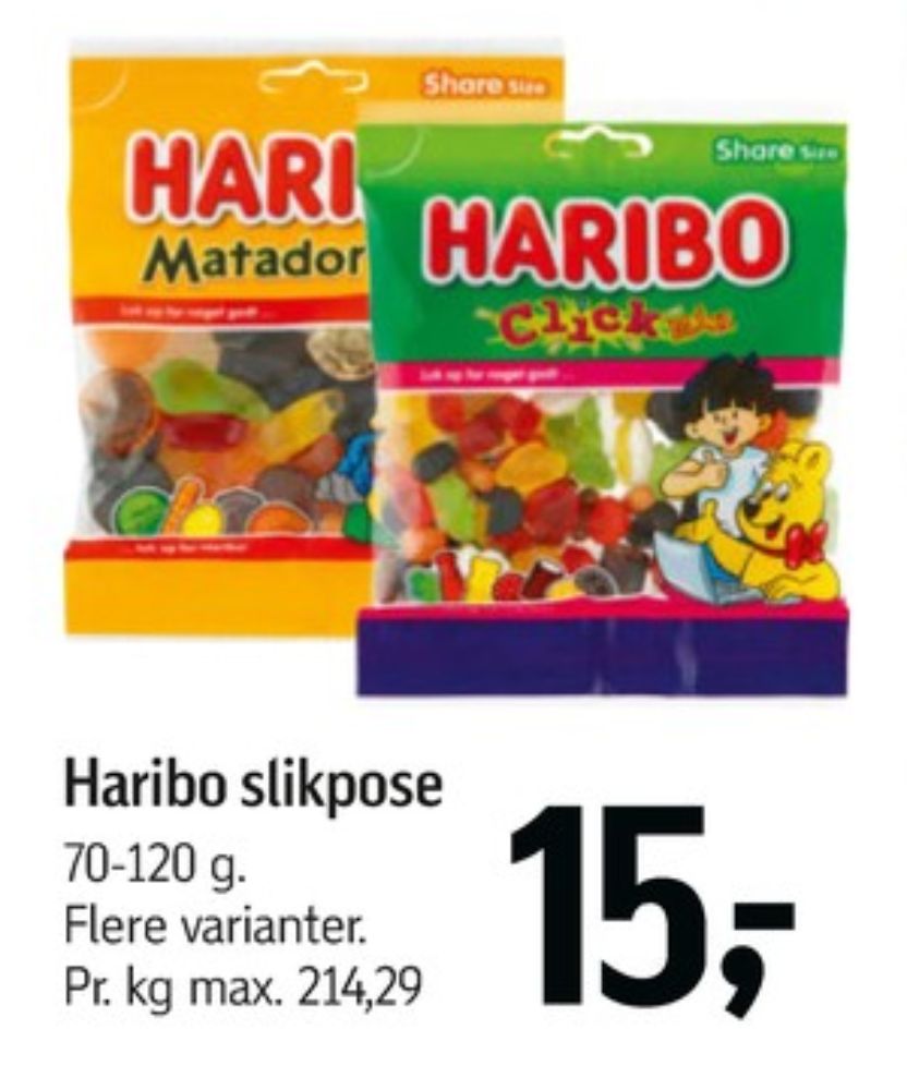 Haribo Matador Mix, Slikposer