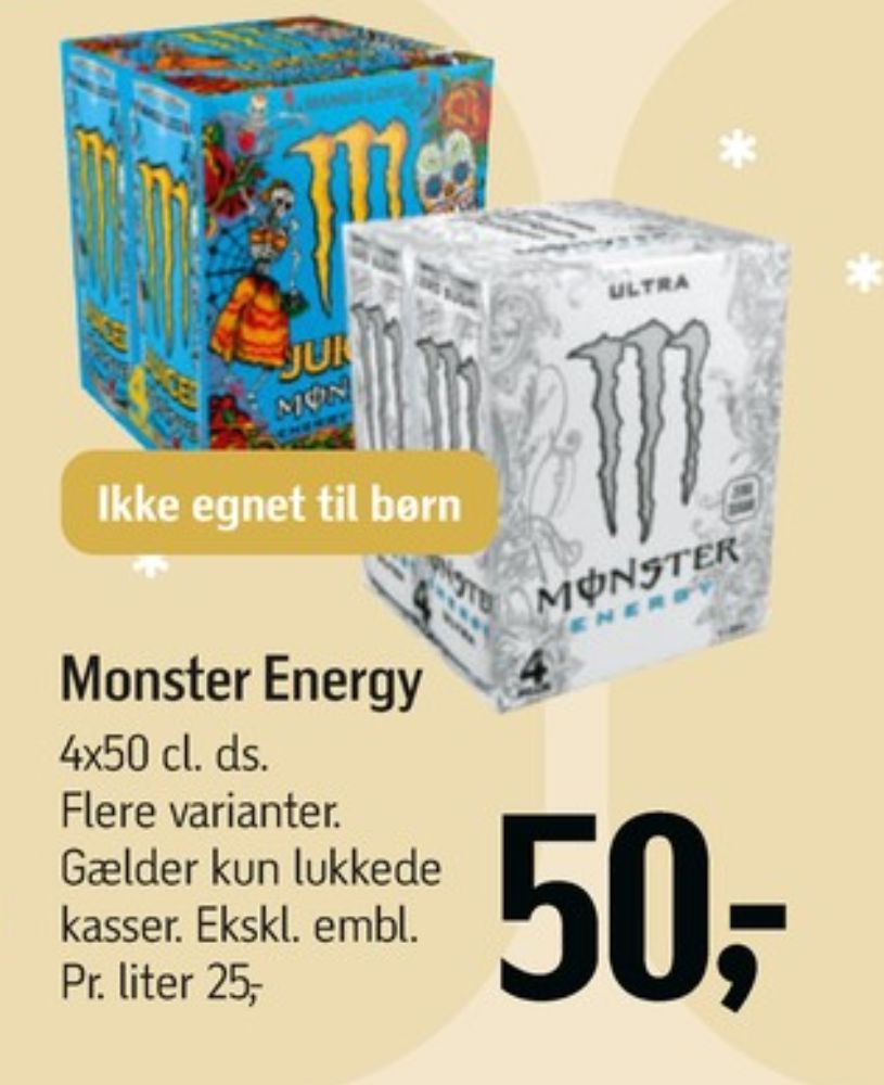 Monster Ultra Energy, Energidrik 4 pk.