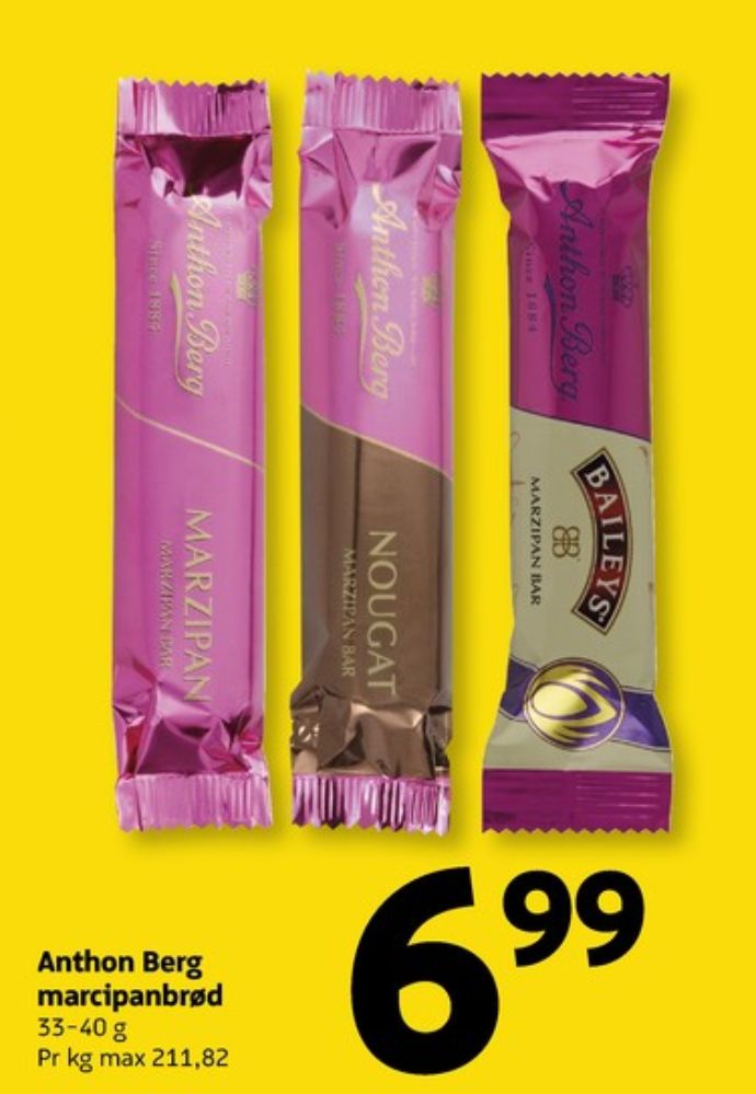 Anthon Berg, Marcipanbrød Bailey