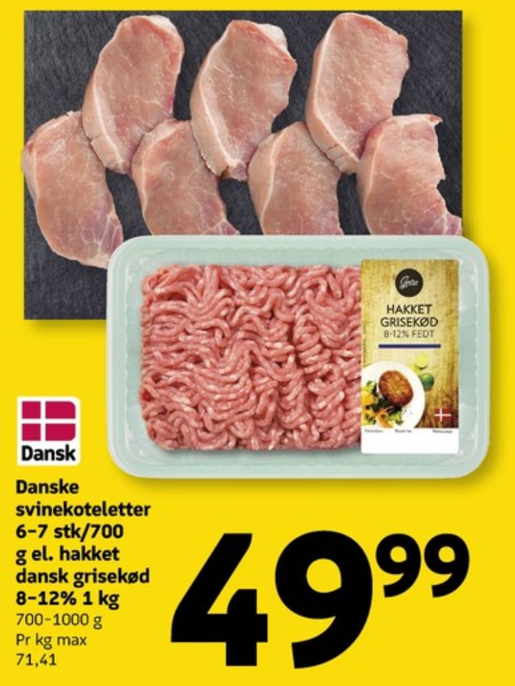 Gestus, Hakket grisekød 8-12%