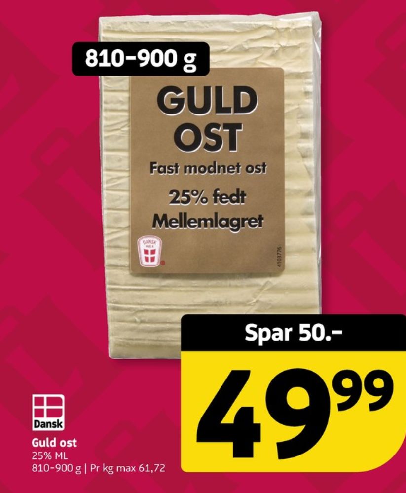 Skæreost Guld Mellemlagret