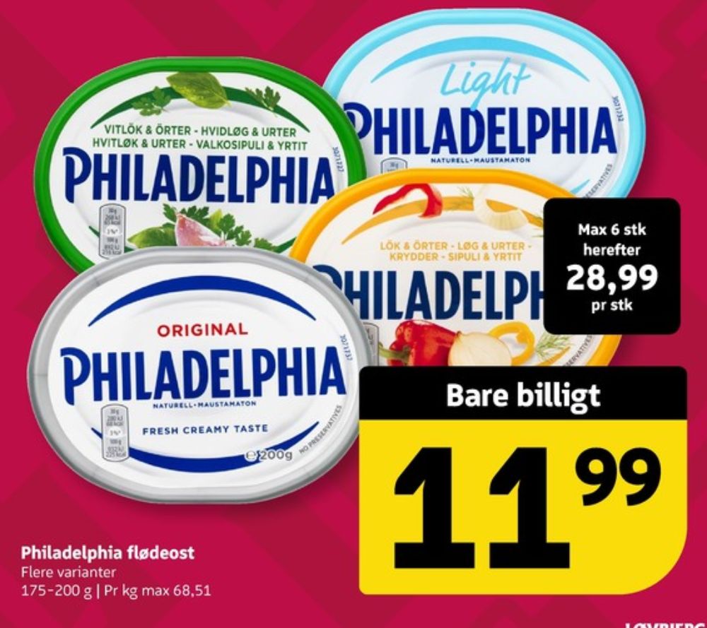 Philadelphia, Flødeost Original