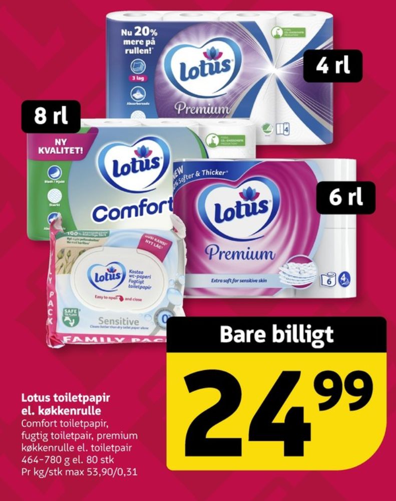 Lotus Sensitive, Toiletpapir