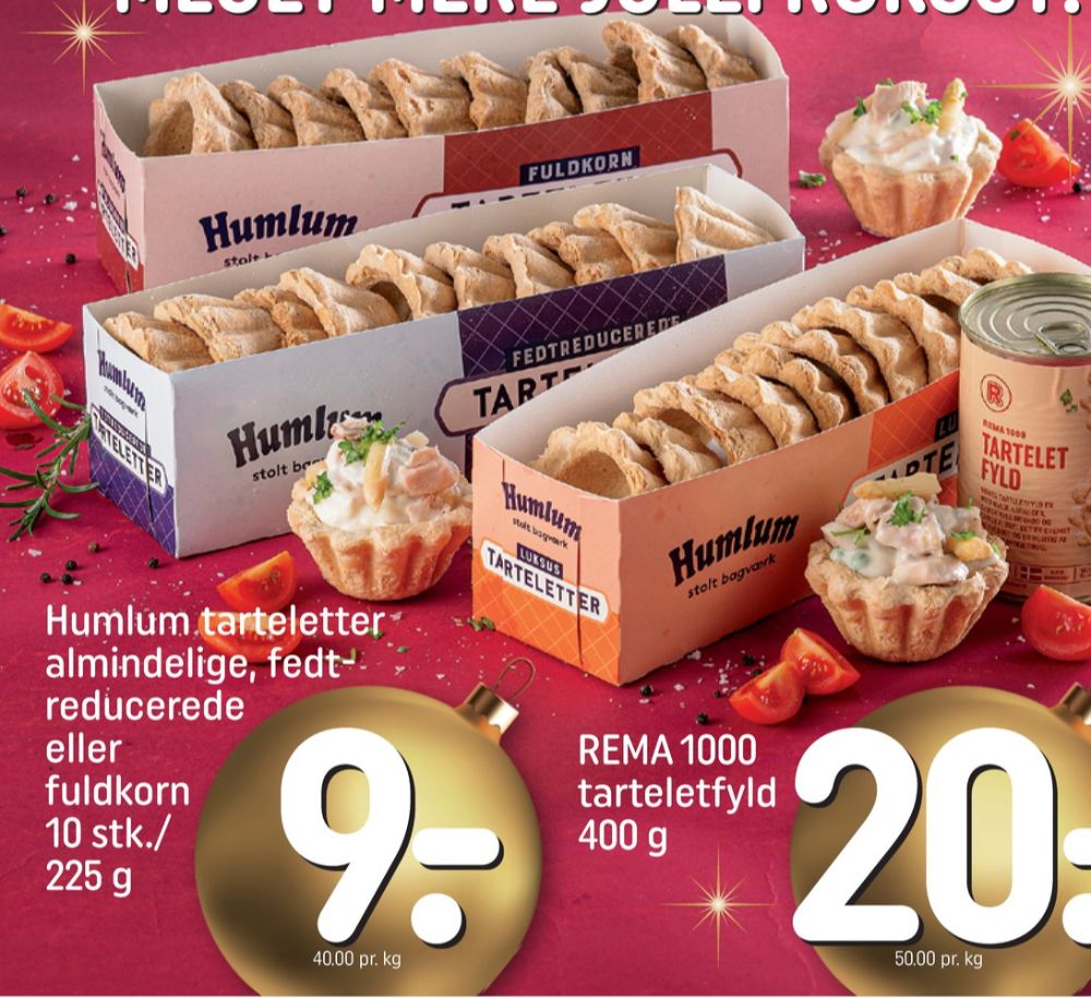 Humlum, Tarteletter Fedtreducerede