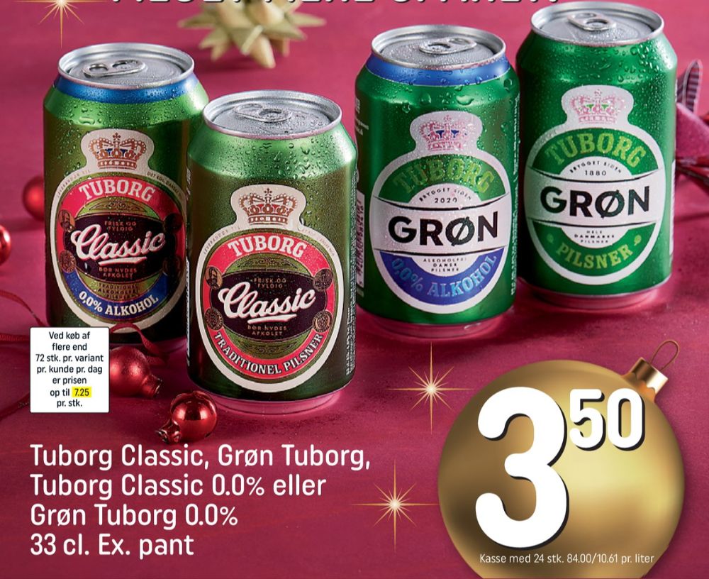 Tuborg Classic, Øl
