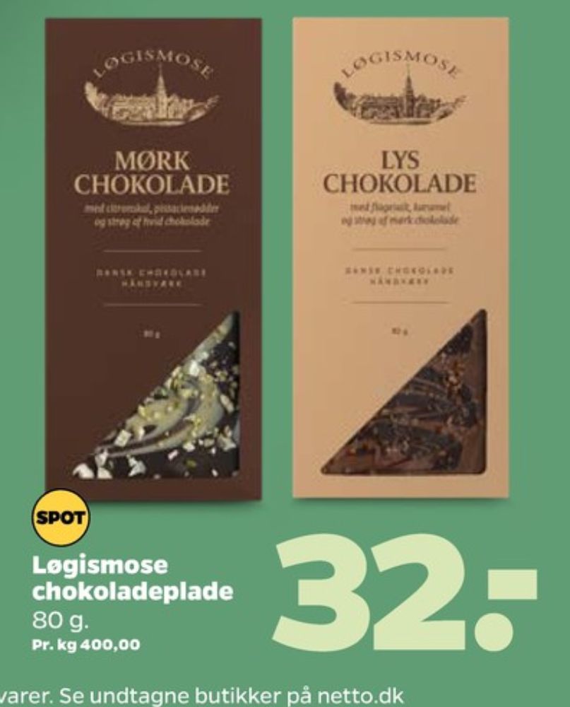 Løgismose, Chokoladeplade Mørk