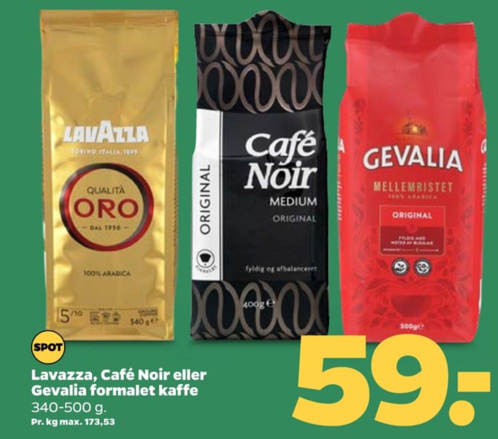 Cafe Noir Original, Kaffe Formalet