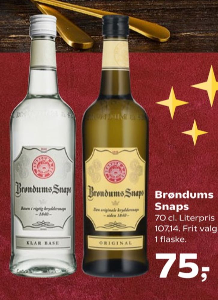 Brøndums  Klar, Snaps