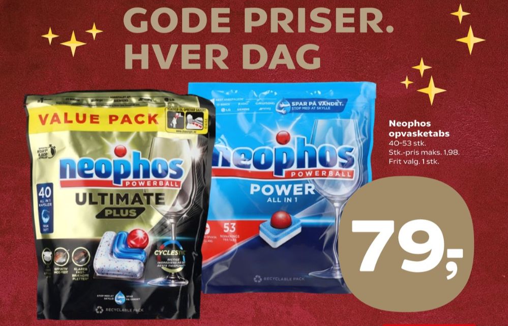 Neophos, Maskinopvask-tabs