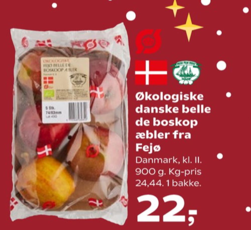 Fejø Dansk Kernefrugt, Æbler