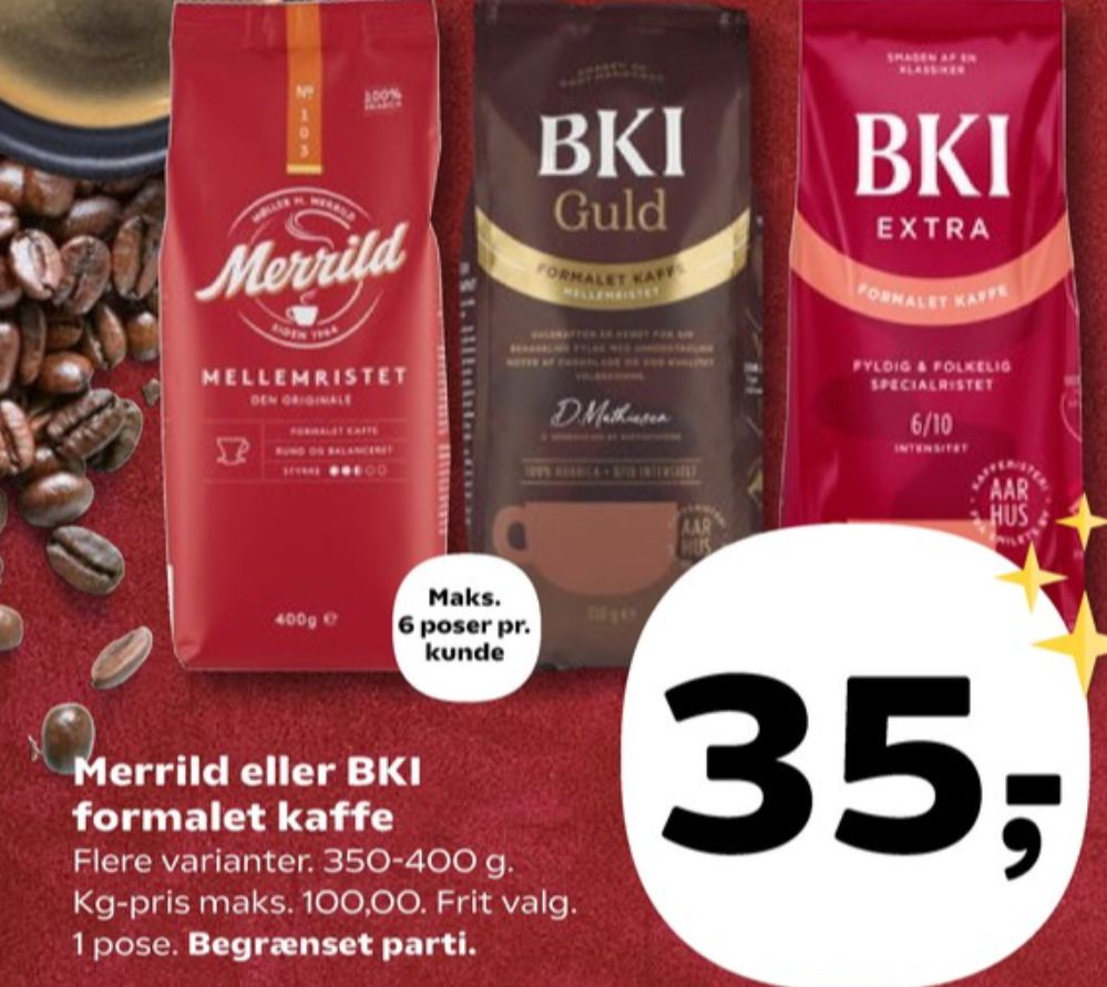 Merrild Mellemristet, Kaffe Formalet
