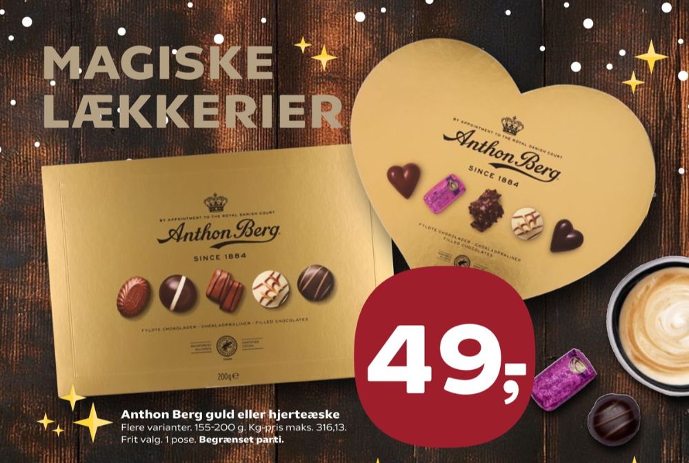 Anthon Berg Guldæske, Dessertchokolade