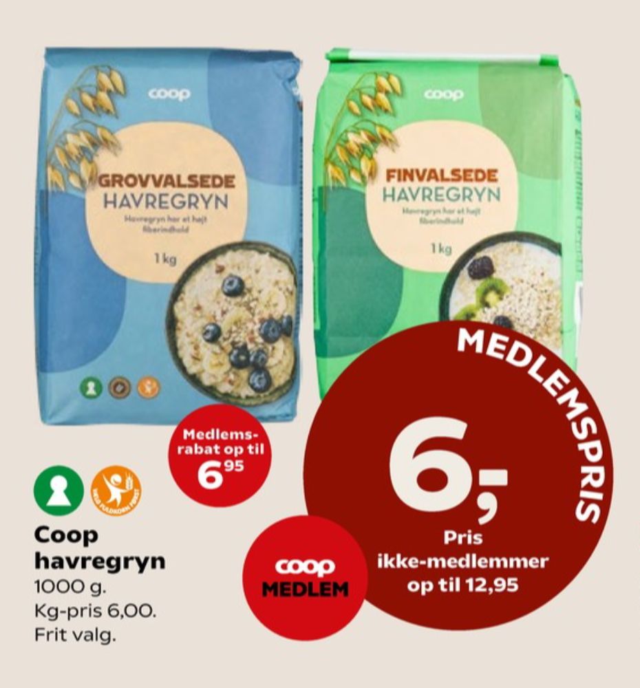 Coop, Grovvalsede Havregryn